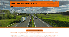 Desktop Screenshot of hgvtrainingprices.com